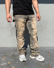 Vintage Flame Cut Jeans