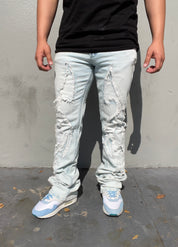 Ice Flame Cut Flared Jeans