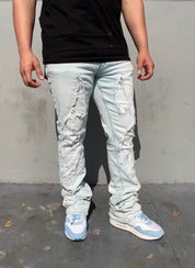 Ice Flame Cut Flared Jeans
