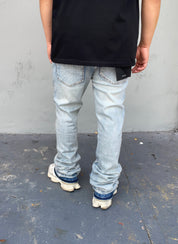 In Due Time Skinny Flared Rhinestone Jeans