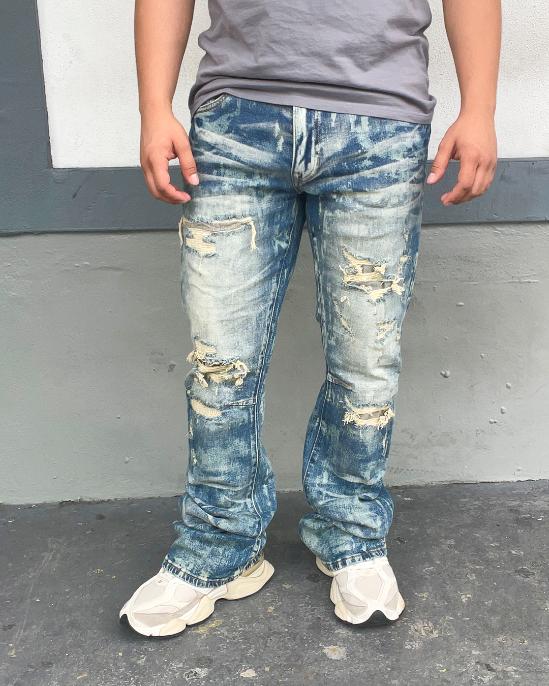 Taylor Blue Lazy Stacked Jeans