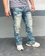 Taylor Blue Lazy Stacked Jeans