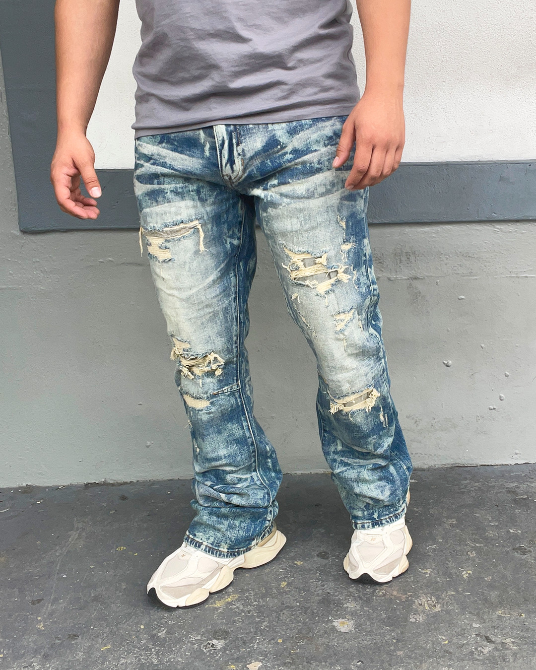 Taylor Blue Lazy Stacked Jeans