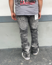 Titan Grey Lazy Stacked Jeans