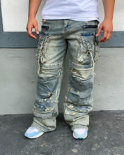 Trench Cut Tac Cargo Baggy Fit Jeans