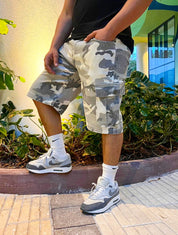 Concrete Camo Cargo Shorts