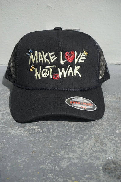 Make Love Not War Trucker Hat (Black)