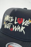 Make Love Not War Trucker Hat (Black)