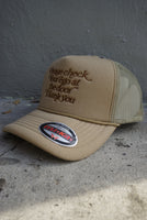 Please Check Your Ego At The Door Trucker Hat (Brown)