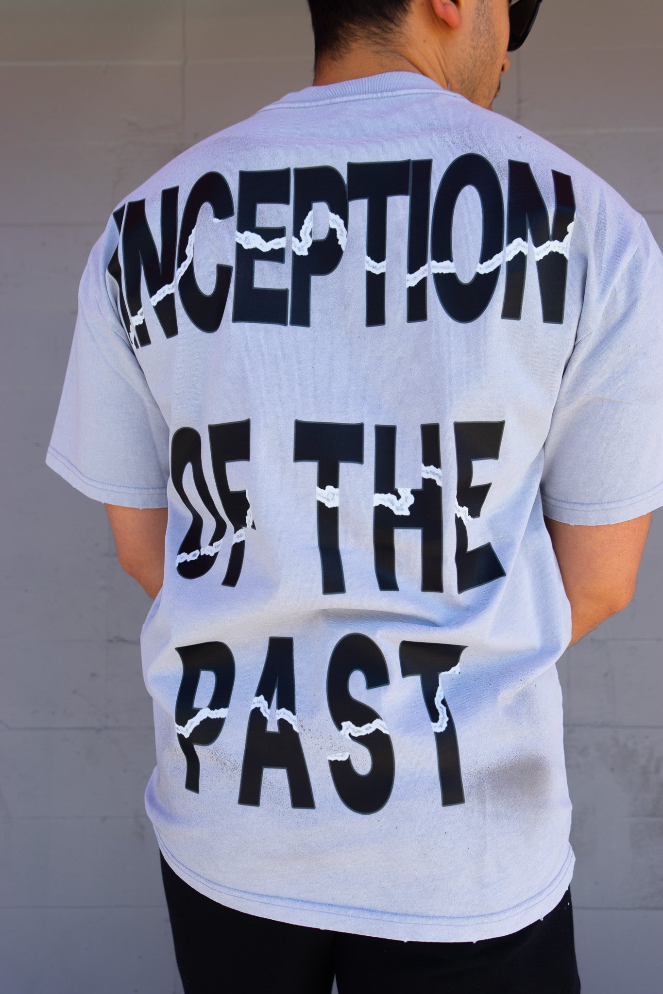 Inception of the Past Graphic Tee – Washed Powder Blue
