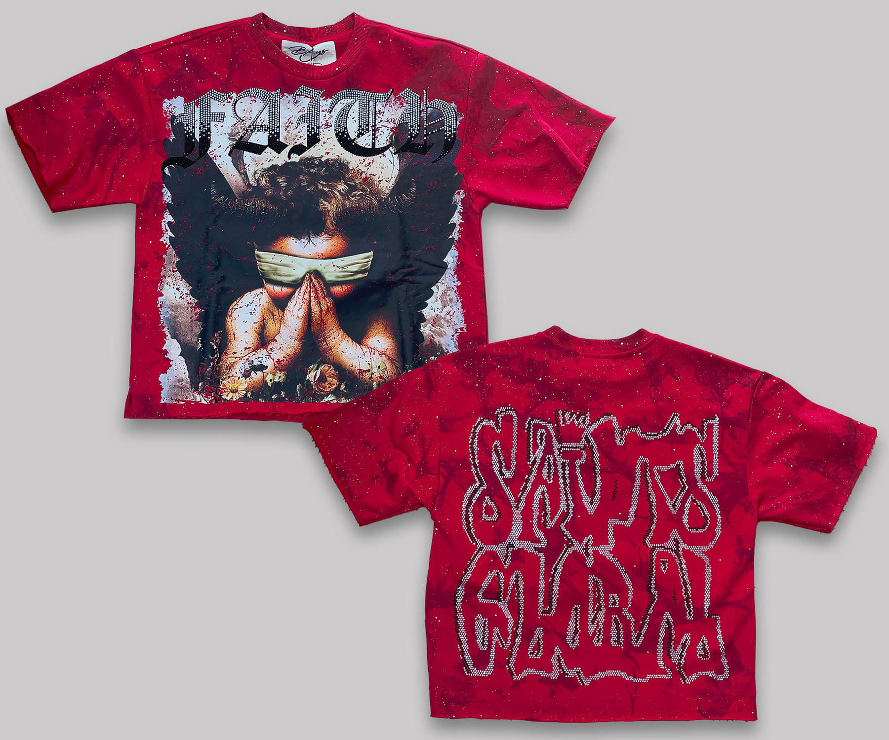 Global Faith Men's Rhinestone Crop Tee