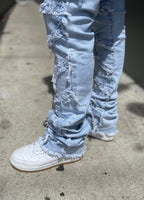 Sky Blue Stacked Jeans