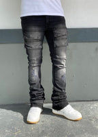 Faded Wash Stacked Jeans