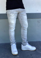 Ripped Light Grey Skinny Jeans