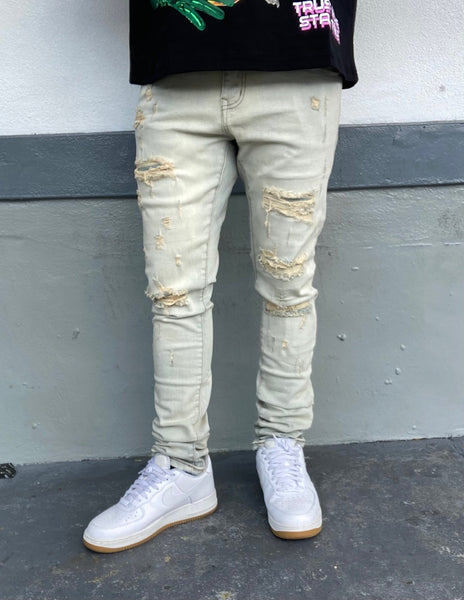 Ripped Light Tint Jeans