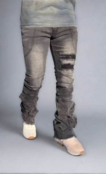 Vicious Smoke Shl Grey Flare jeans
