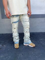 Screwed Light Wash Flared Jeans