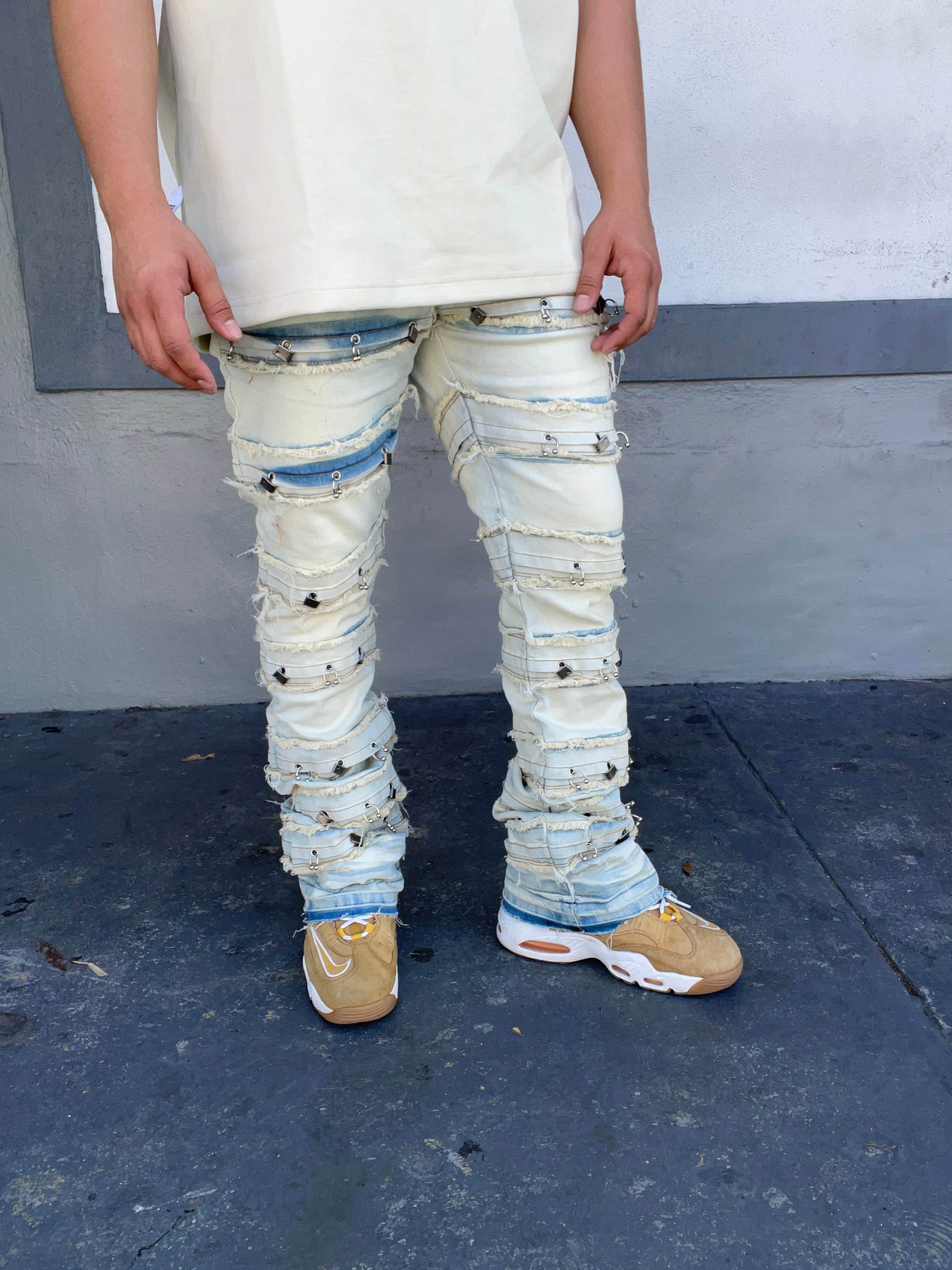 Screwed Light Wash Flared Jeans