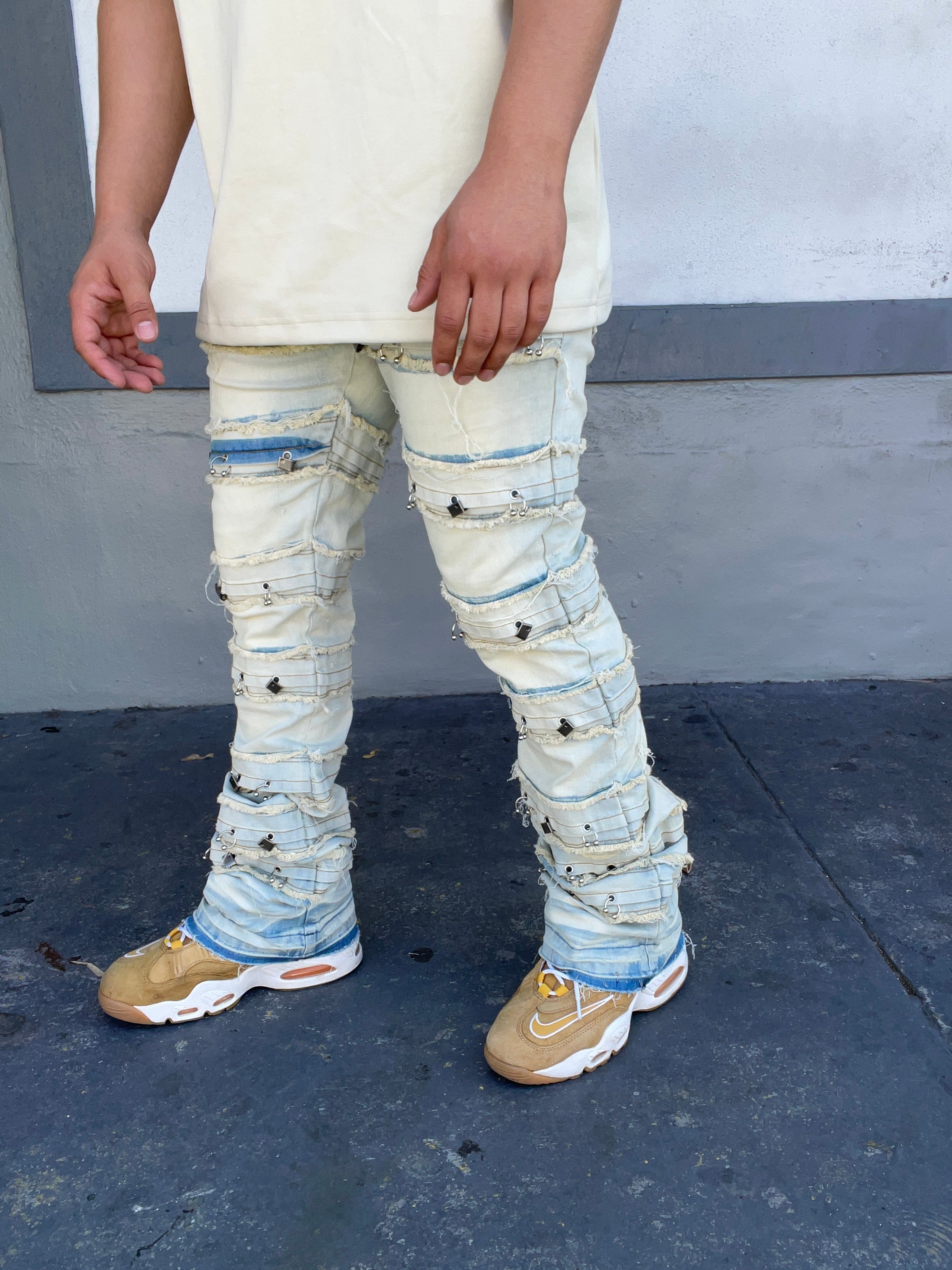 Screwed Light Wash Flared Jeans