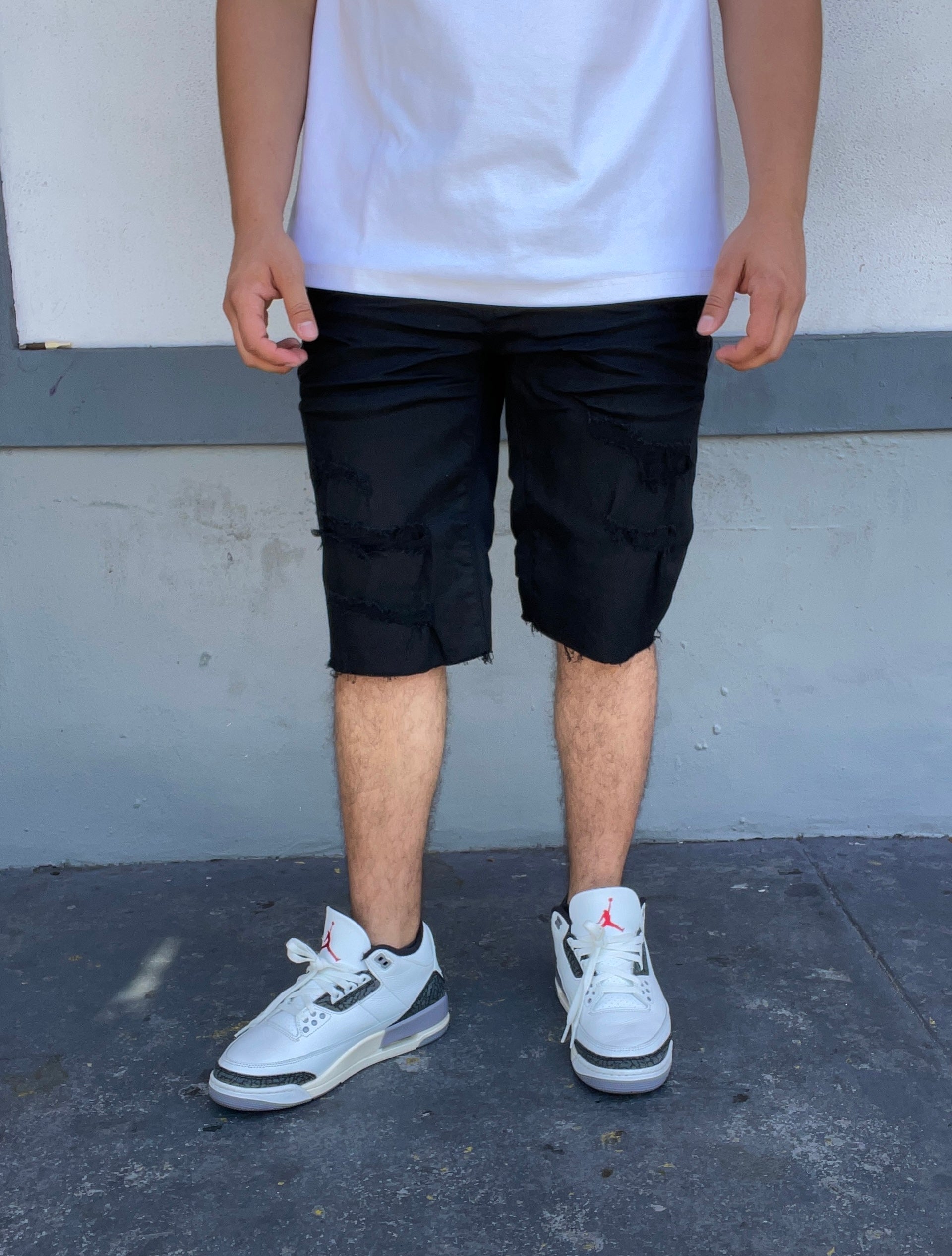 Jet Black Jean Shorts