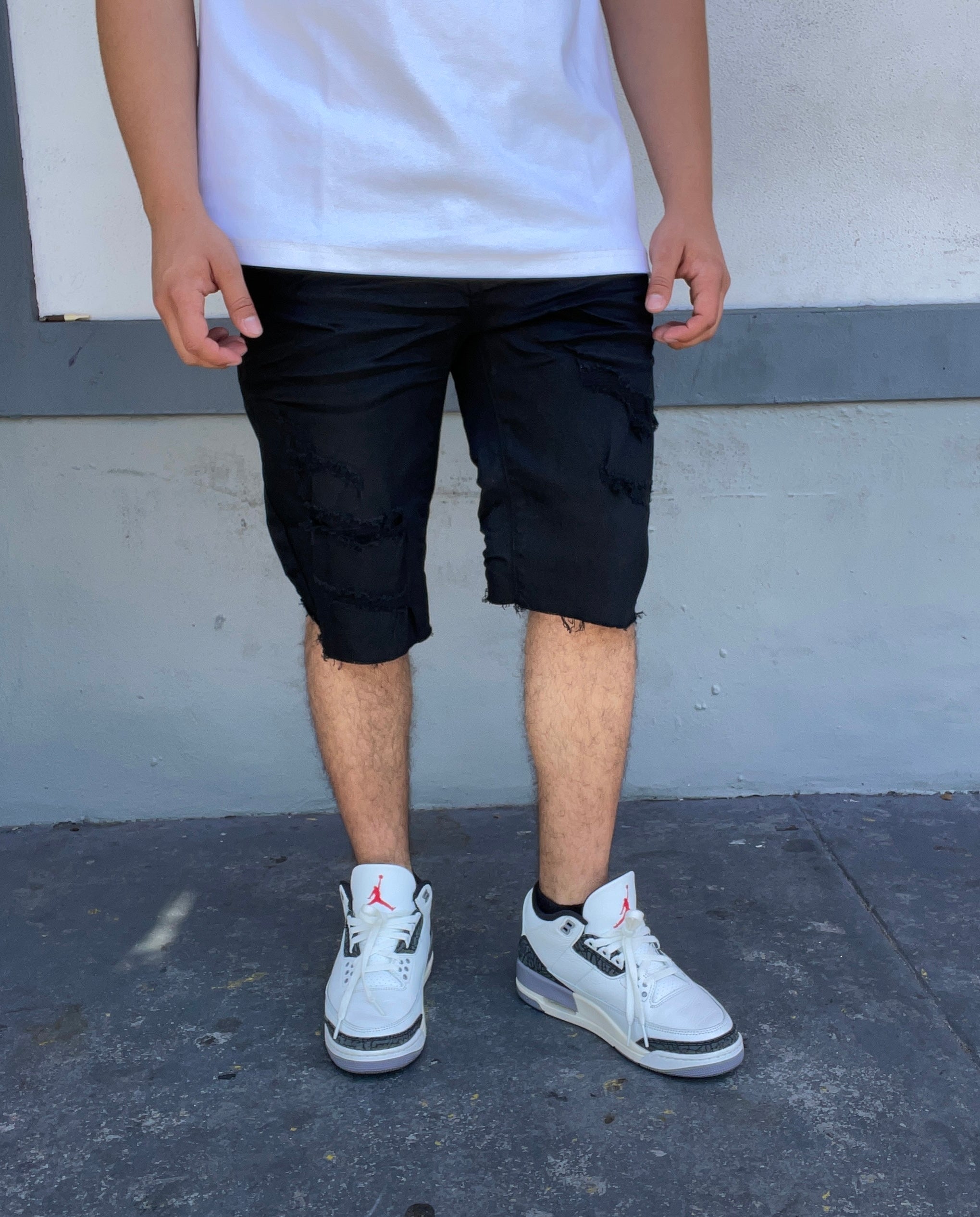 Jet Black Jean Shorts