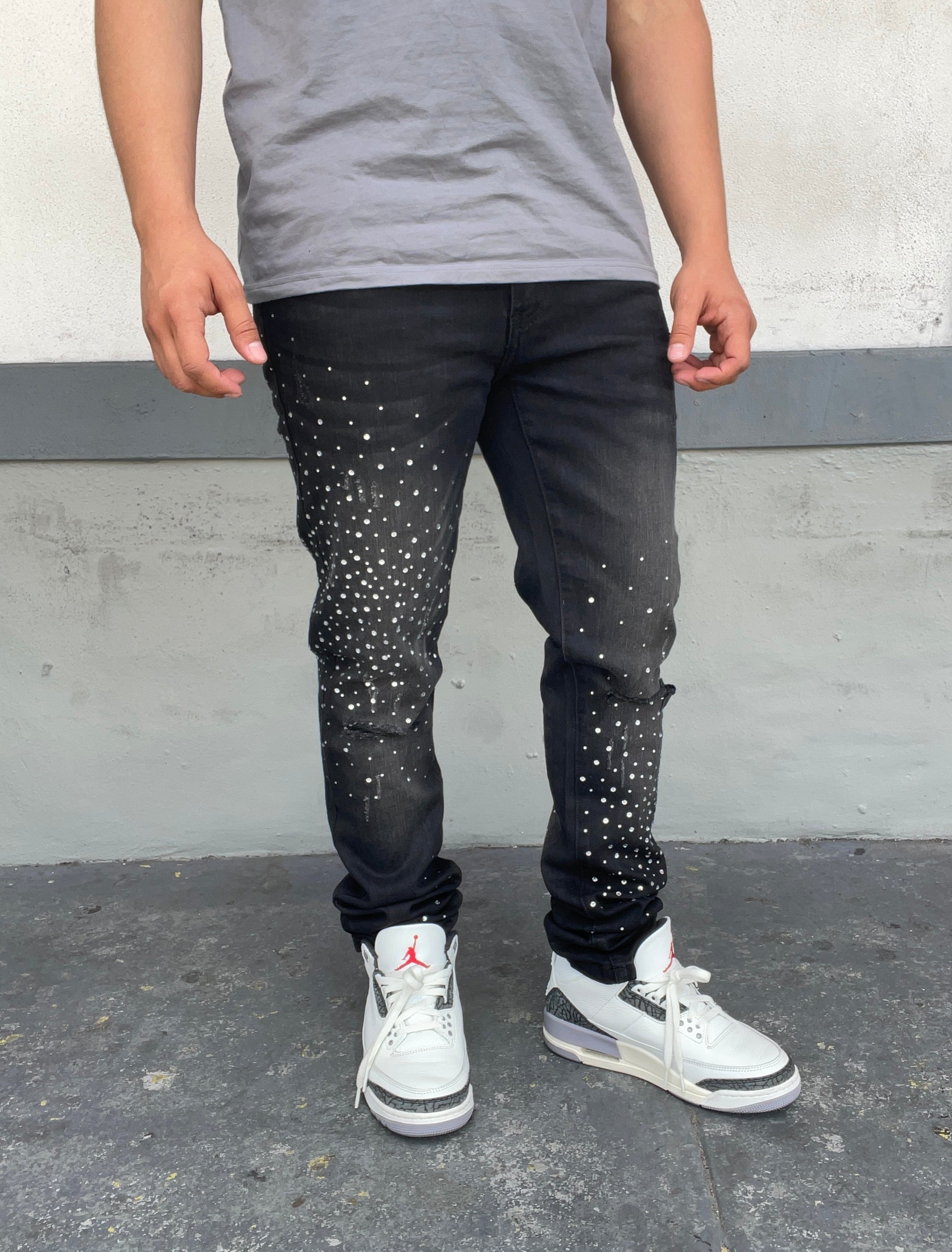 Rhinestone Skinny Jeans