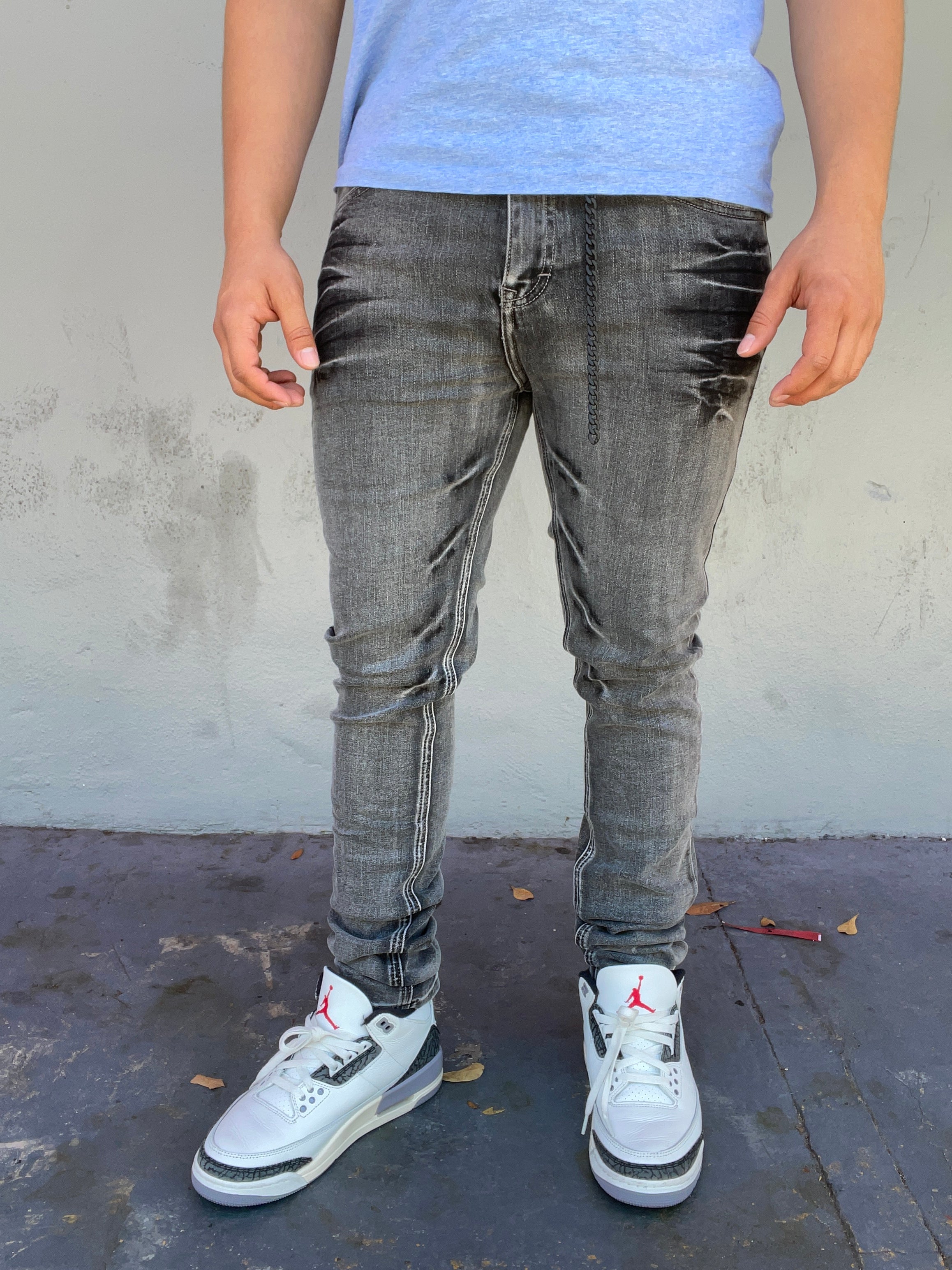 Smoke Grey Skinny Jeans