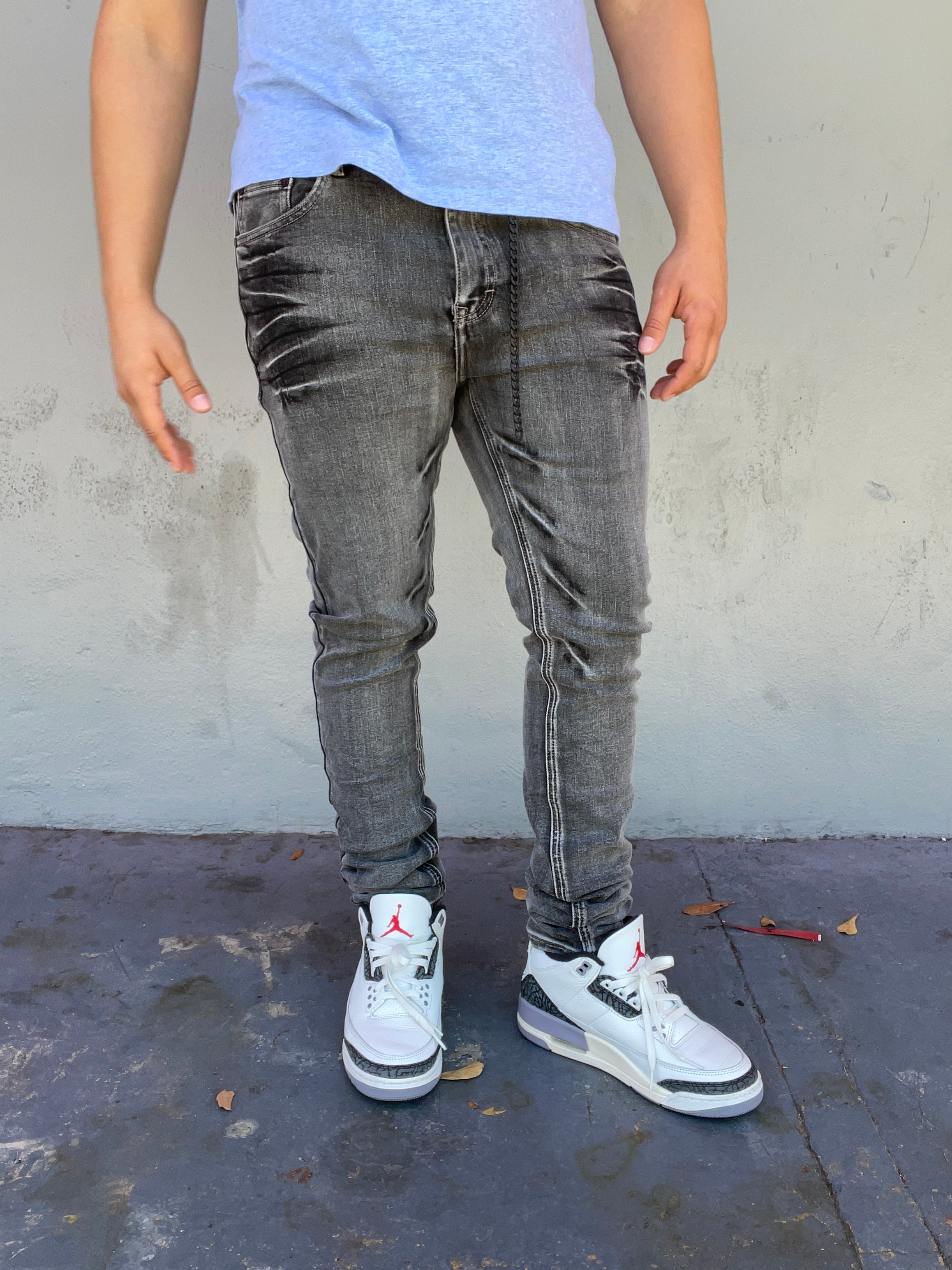 Smoke Grey Skinny Jeans