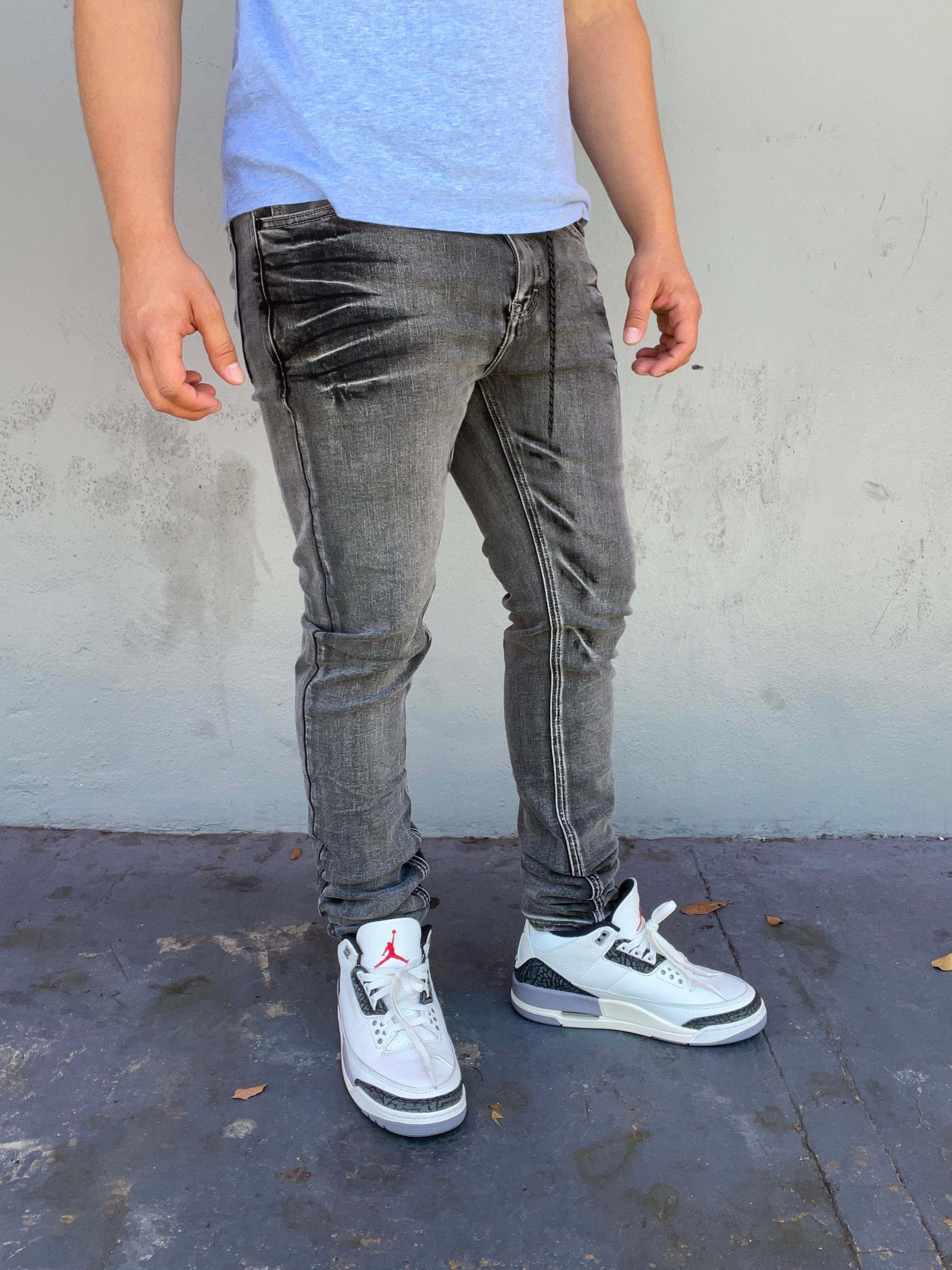 Smoke Grey Skinny Jeans