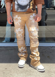 Khaki Flare Jeans