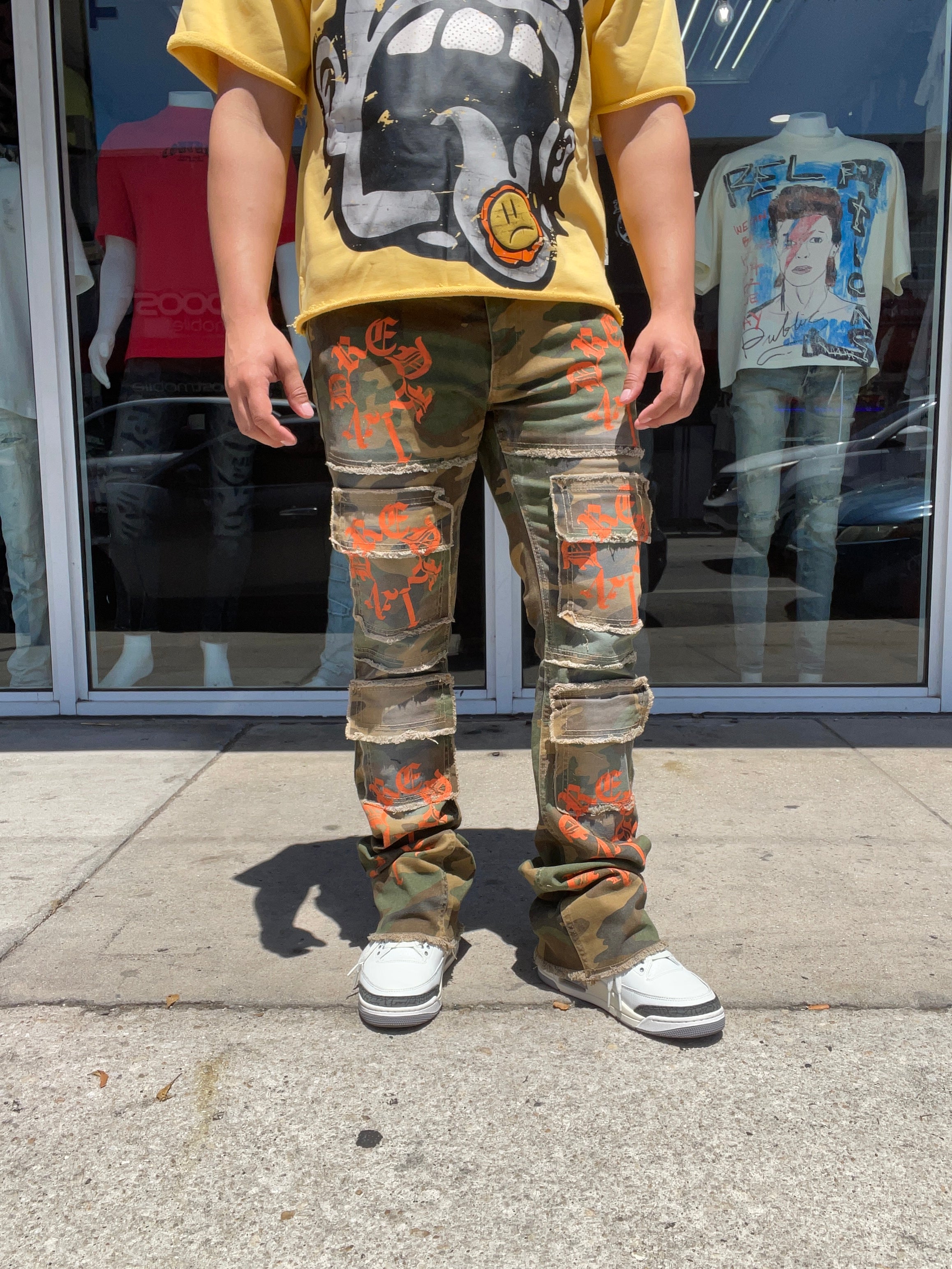 Camo Flared Jeans