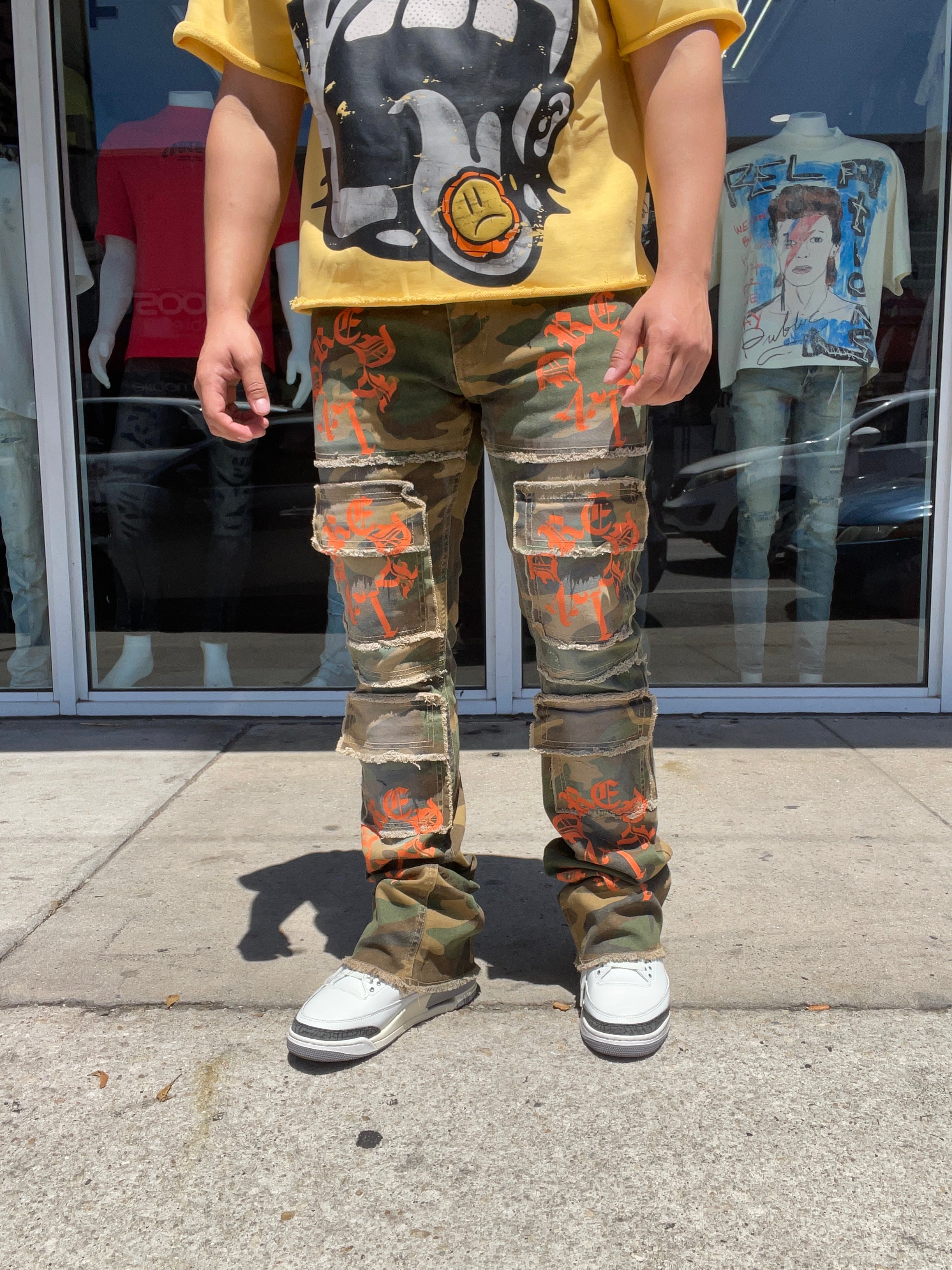 Camo Flared Jeans