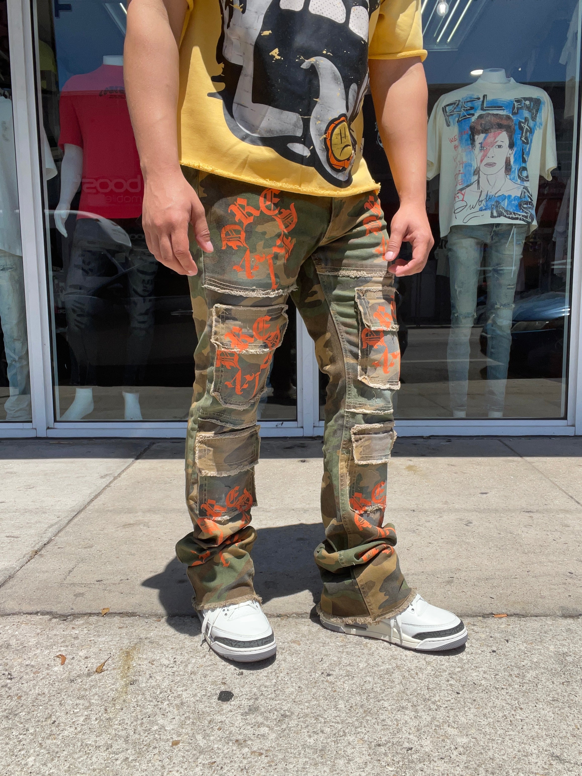 Camo Flared Jeans