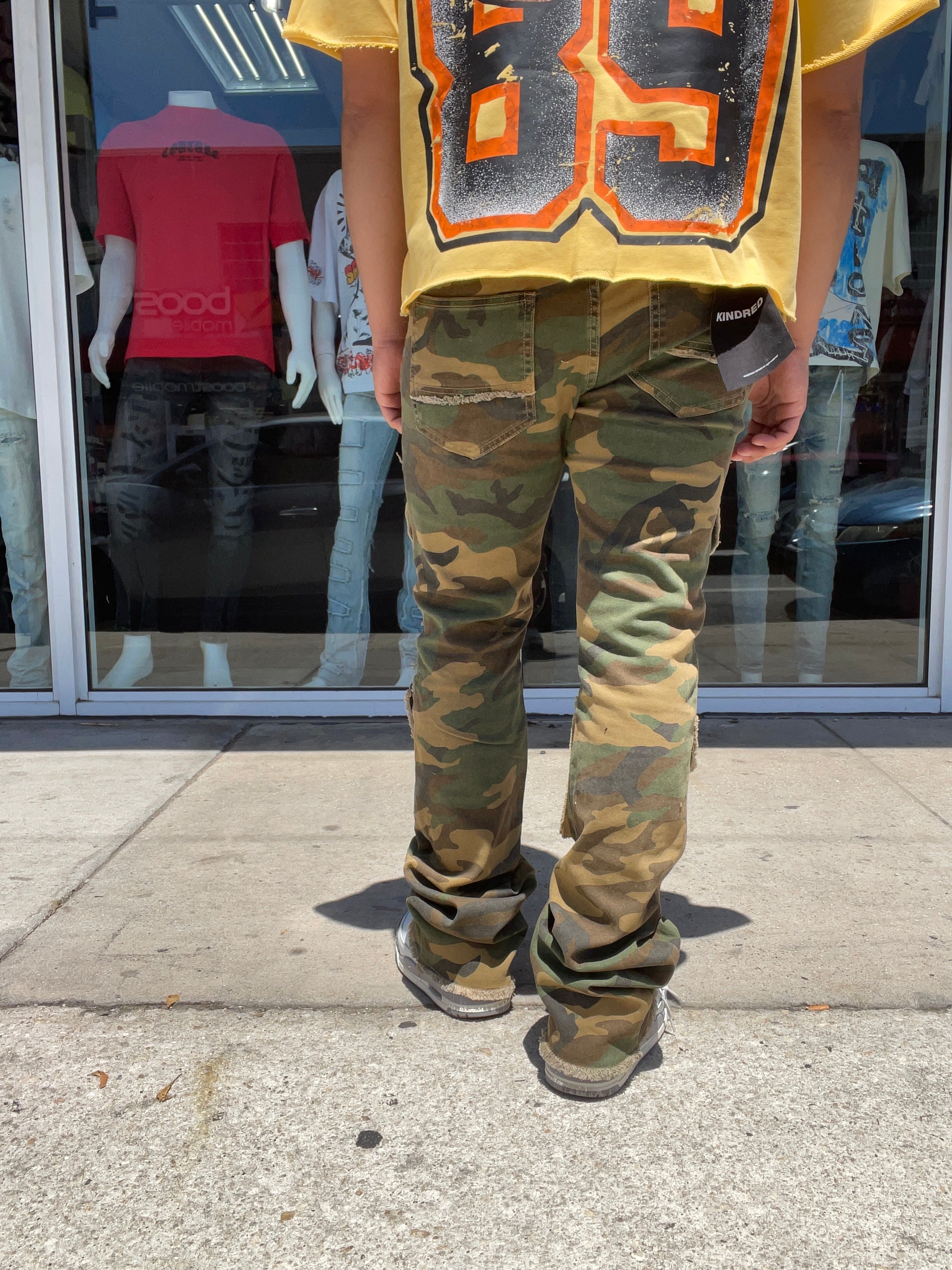 Camo Flared Jeans