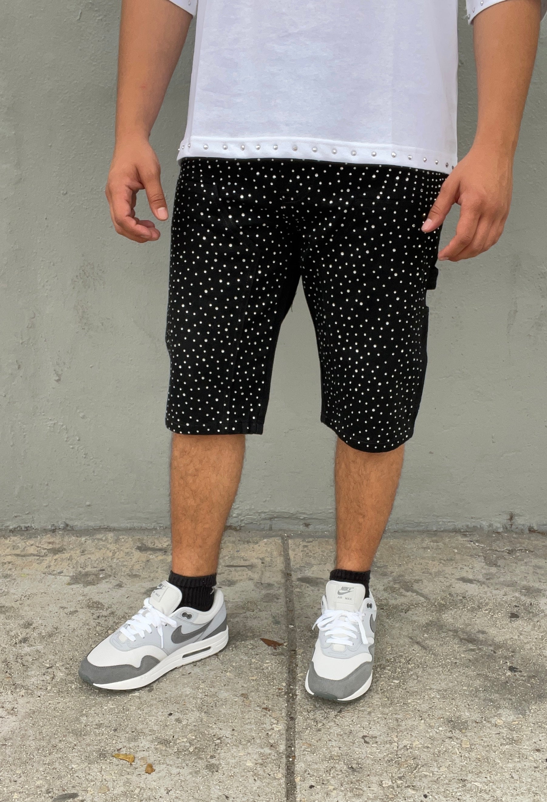 Rhinestone Jean Short