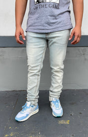 Blue Skinny Fit Rhinestone Jeans