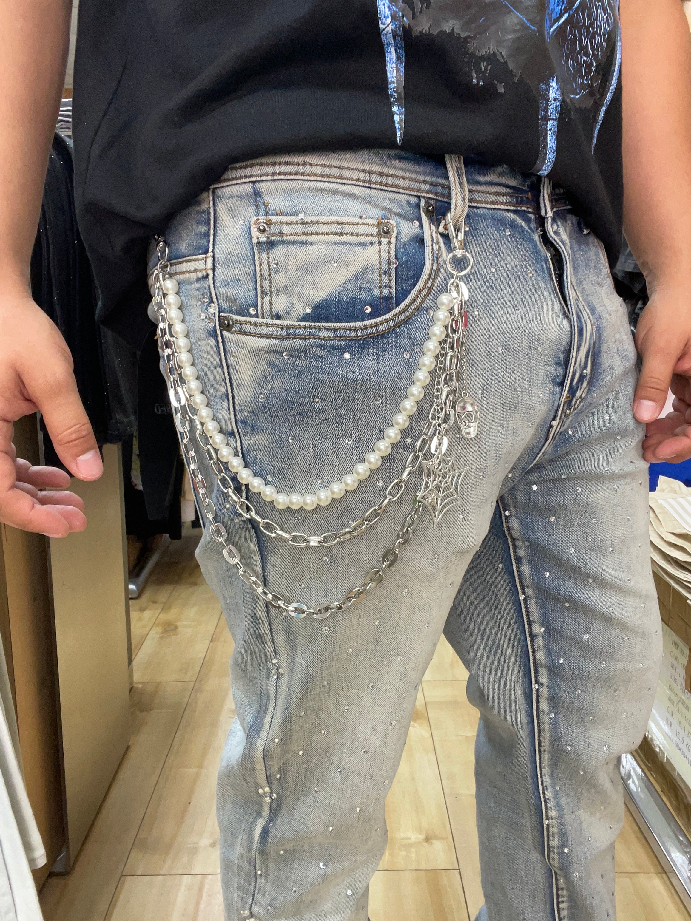 Web Of Pearls Jean Chain