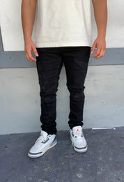 Clean Cut Skinny Fit Black Jeans