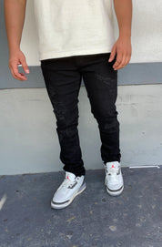 Clean Cut Skinny Fit Black Jeans