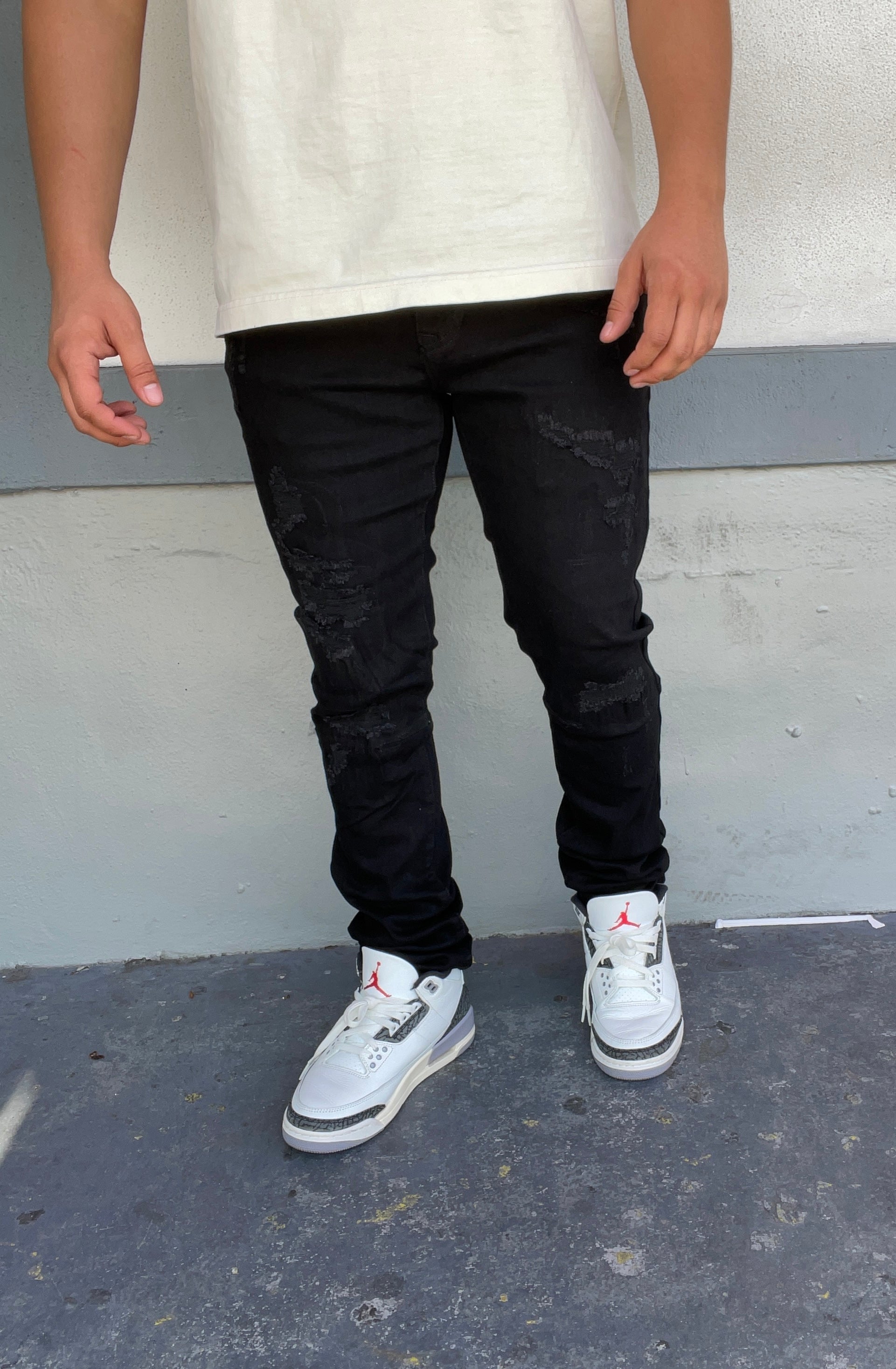 Clean Cut Skinny Fit Black Jeans