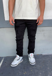 Jet Black Ripped Skinny Jeans