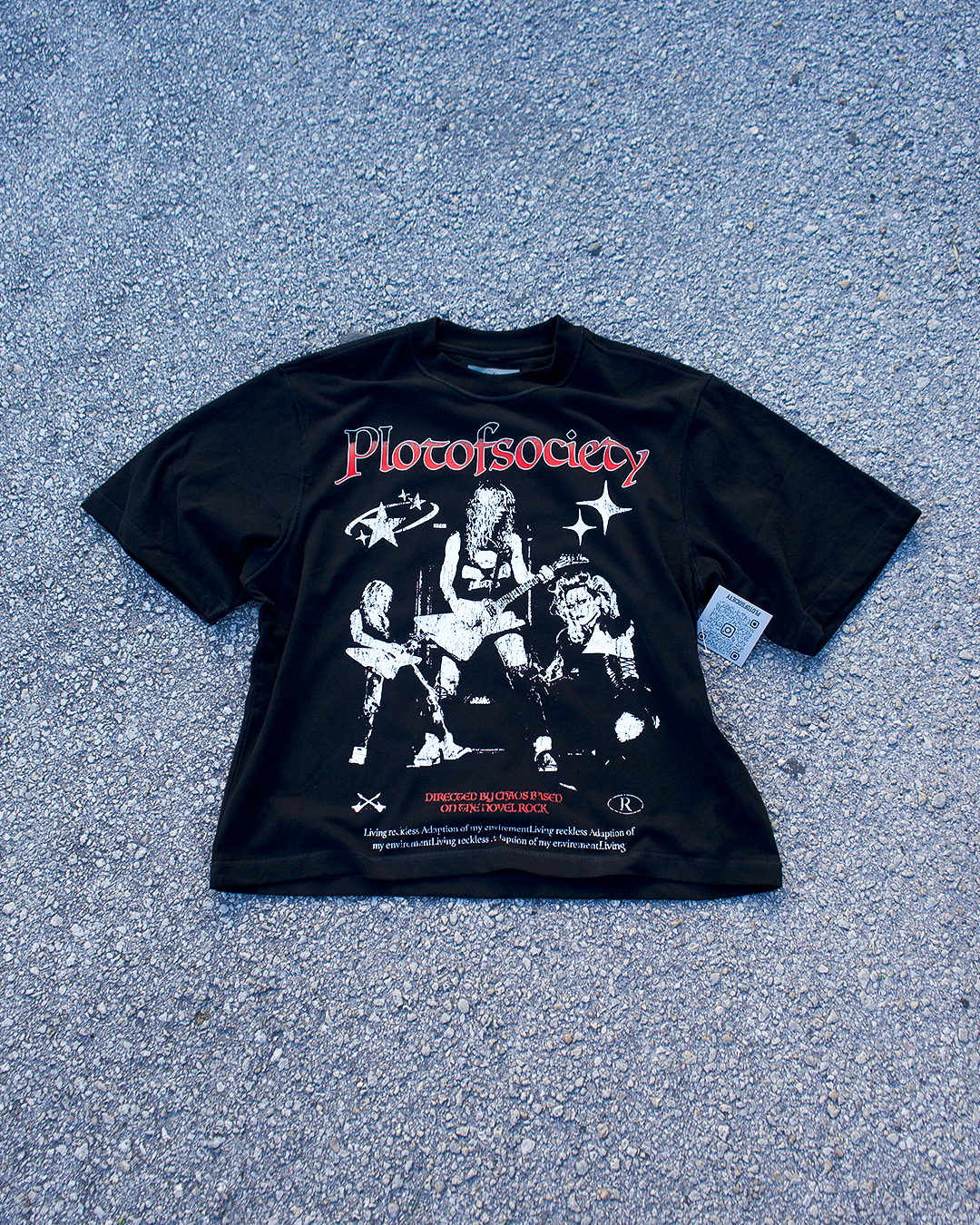 Plotofsociety Based On The Novel Rock Oversized Crop Tee