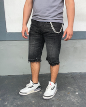 Rhinestone Jean Shorts