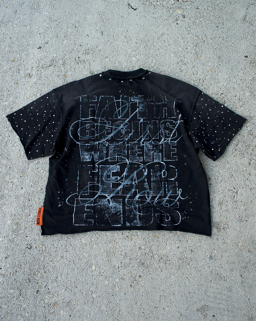 Faith Begins Where Fear Ends Mens Crop Tee