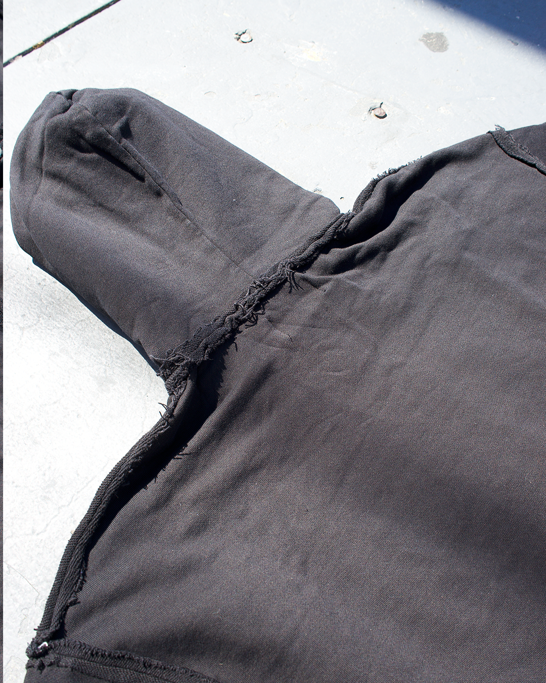 Distressed Flame Crop Hoodie