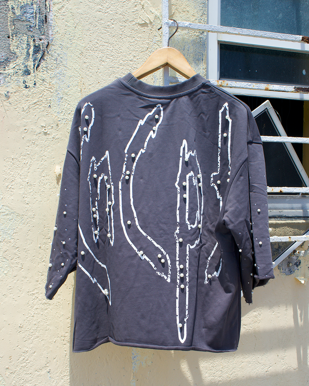 Married To The Game Pearl Crop Tee (Grey)