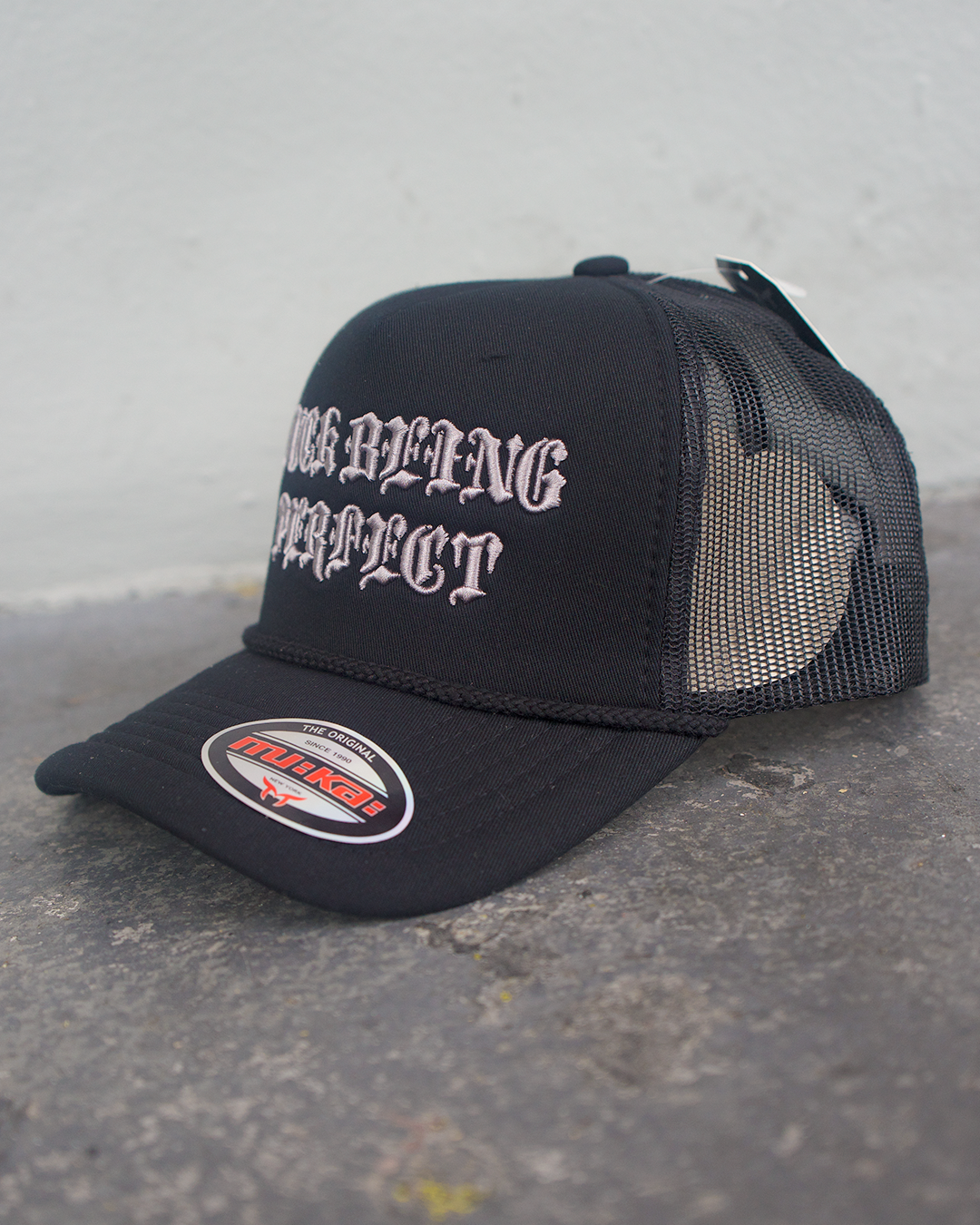 F Being Perfect Trucker Hat (Black)