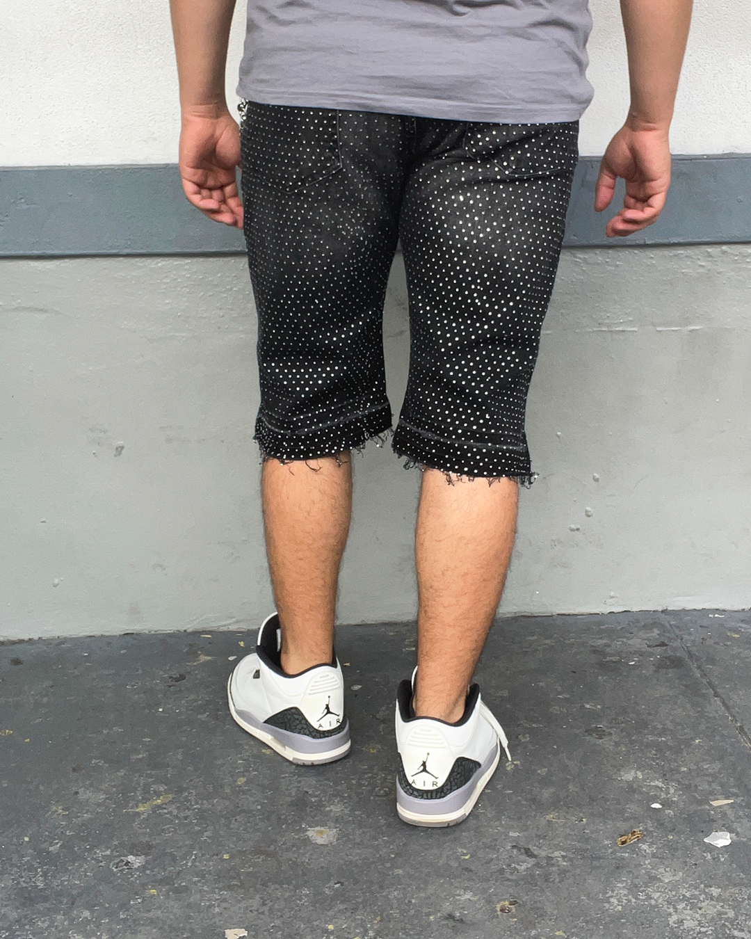 Rhinestone Jean Shorts