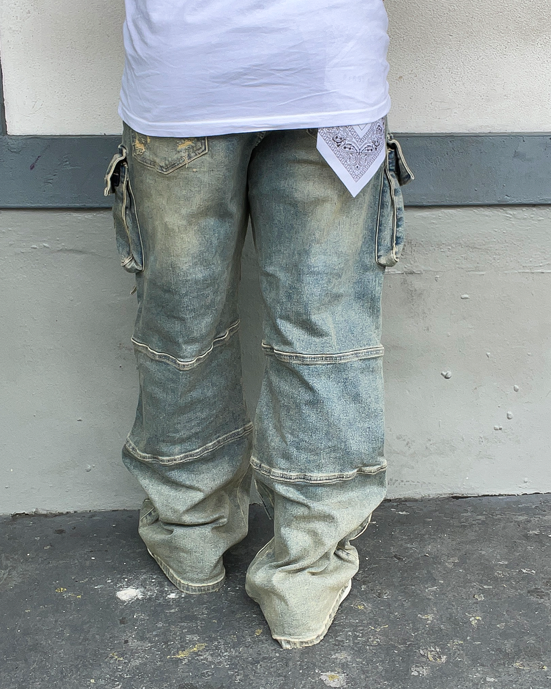 Trench Cut Tac Cargo Baggy Fit Jeans