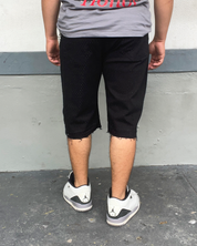 Rhinestone Jet Black Jean Shorts